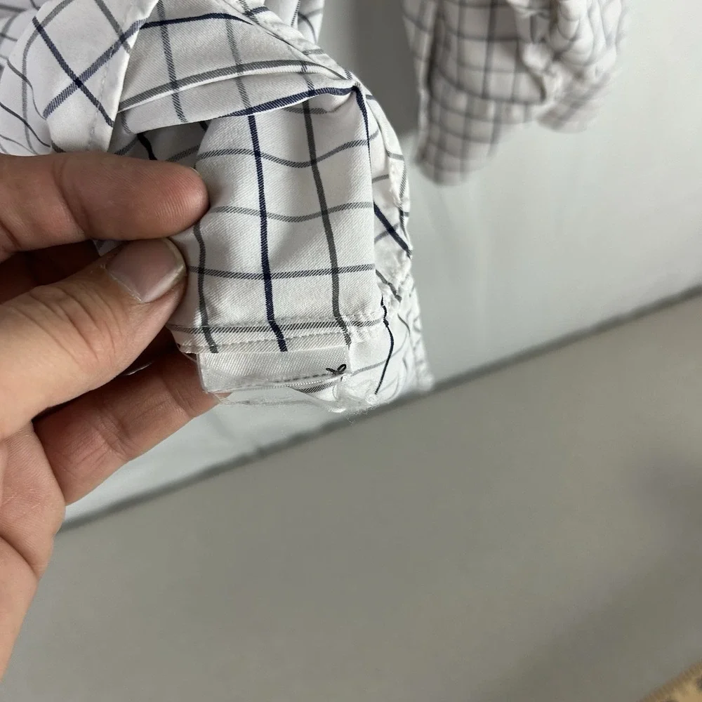 Polo Ralph Lauren Performance Long Sleeve Button Up‎ White Grid Check Men's 3XB